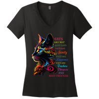 Cats Are Not Just Cats They Are Sanity They Are Happiness Women's V-Neck T-Shirt