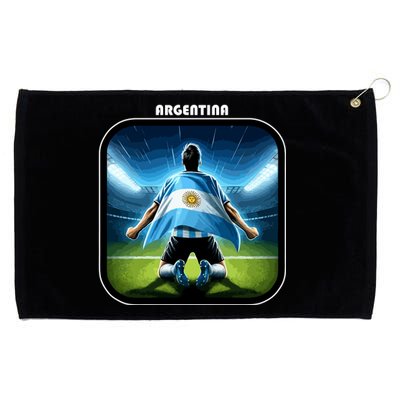 Cool Argentina National Soccer Team With Flag Grommeted Golf Towel