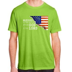 Christian American Nation Us Flag Holy Bible Verse Prayer Great Gift Adult ChromaSoft Performance T-Shirt