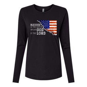 Christian American Nation Us Flag Holy Bible Verse Prayer Great Gift Womens Cotton Relaxed Long Sleeve T-Shirt