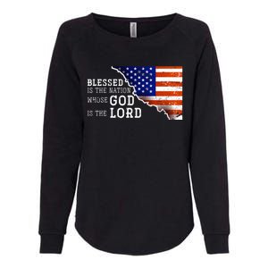 Christian American Nation Us Flag Holy Bible Verse Prayer Great Gift Womens California Wash Sweatshirt