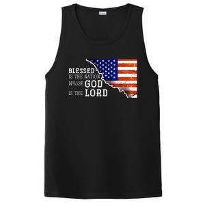 Christian American Nation Us Flag Holy Bible Verse Prayer Great Gift PosiCharge Competitor Tank