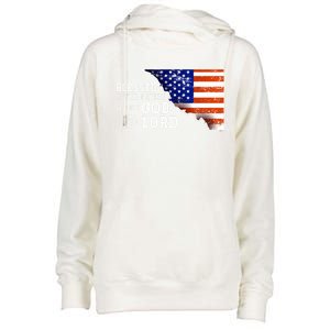 Christian American Nation Us Flag Holy Bible Verse Prayer Great Gift Womens Funnel Neck Pullover Hood