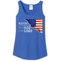 Christian American Nation Us Flag Holy Bible Verse Prayer Great Gift Ladies Essential Tank