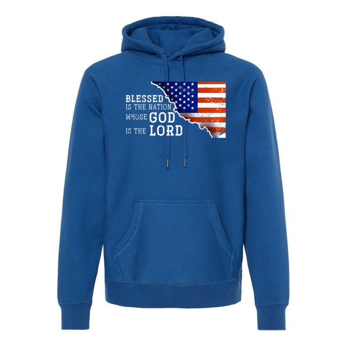 Christian American Nation Us Flag Holy Bible Verse Prayer Great Gift Premium Hoodie