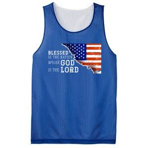 Christian American Nation Us Flag Holy Bible Verse Prayer Great Gift Mesh Reversible Basketball Jersey Tank