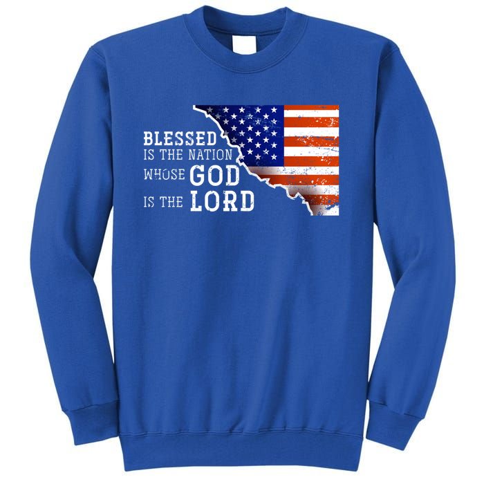 Christian American Nation Us Flag Holy Bible Verse Prayer Great Gift Tall Sweatshirt