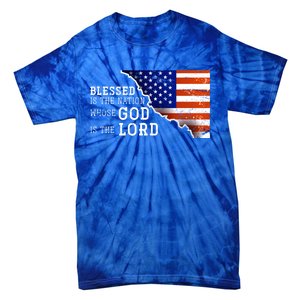 Christian American Nation Us Flag Holy Bible Verse Prayer Great Gift Tie-Dye T-Shirt