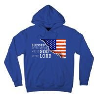 Christian American Nation Us Flag Holy Bible Verse Prayer Great Gift Tall Hoodie