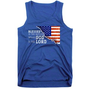 Christian American Nation Us Flag Holy Bible Verse Prayer Great Gift Tank Top