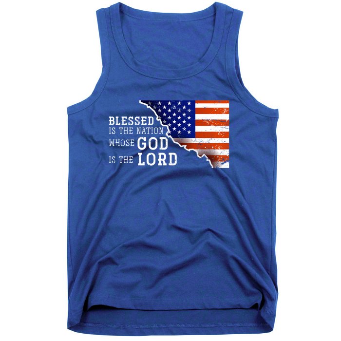 Christian American Nation Us Flag Holy Bible Verse Prayer Great Gift Tank Top