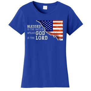 Christian American Nation Us Flag Holy Bible Verse Prayer Great Gift Women's T-Shirt