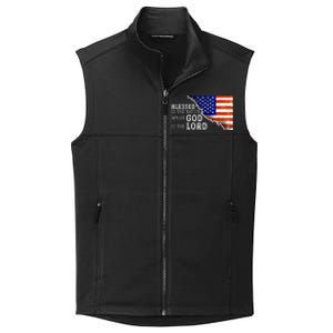 Christian American Nation Us Flag Holy Bible Verse Prayer Great Gift Collective Smooth Fleece Vest