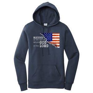 Christian American Nation Us Flag Holy Bible Verse Prayer Great Gift Women's Pullover Hoodie