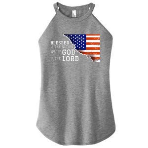 Christian American Nation Us Flag Holy Bible Verse Prayer Great Gift Women's Perfect Tri Rocker Tank