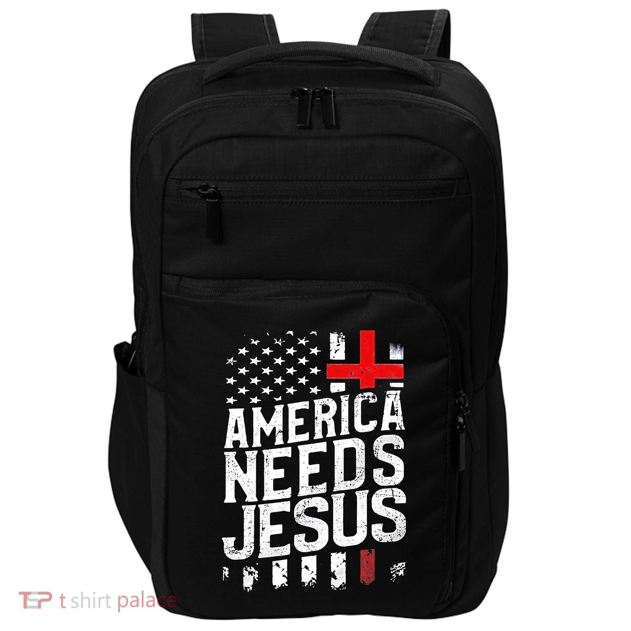 Christian America Needs Jesus Vintage Impact Tech Backpack