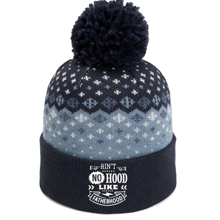 Cool Aint No Hood Like Father Hood The Baniff Cuffed Pom Beanie