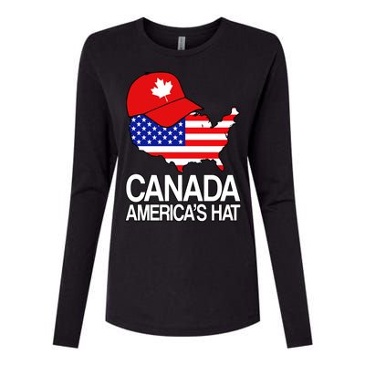 Canada America's Hat Womens Cotton Relaxed Long Sleeve T-Shirt