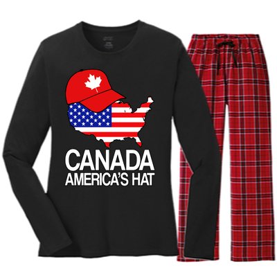 Canada America's Hat Women's Long Sleeve Flannel Pajama Set 