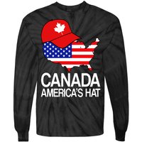 Canada America's Hat Tie-Dye Long Sleeve Shirt