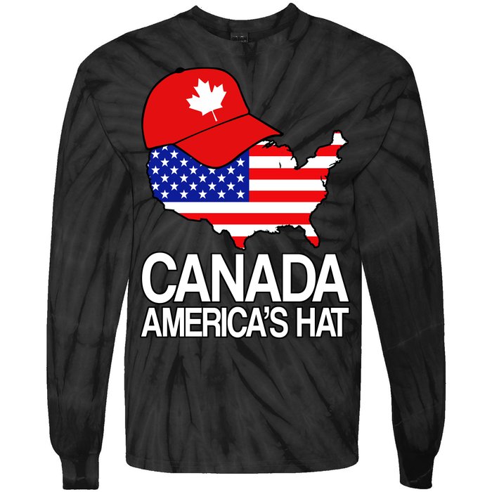 Canada America's Hat Tie-Dye Long Sleeve Shirt