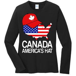 Canada America's Hat Ladies Long Sleeve Shirt