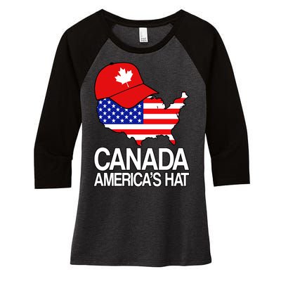 Canada America's Hat Women's Tri-Blend 3/4-Sleeve Raglan Shirt