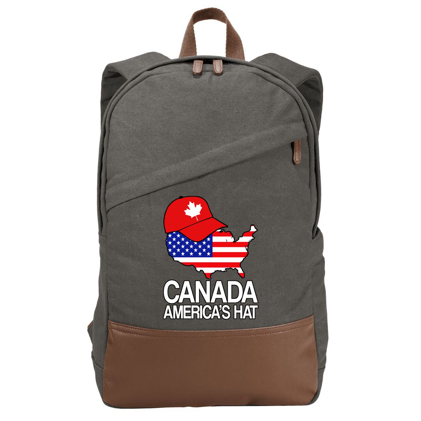 Canada America's Hat Cotton Canvas Backpack