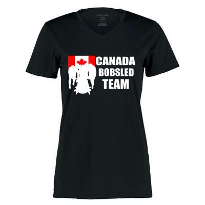 Canada Bobsled Team Women's Momentum V-Neck T-Shirt