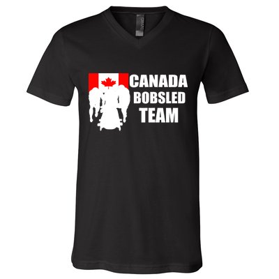 Canada Bobsled Team V-Neck T-Shirt