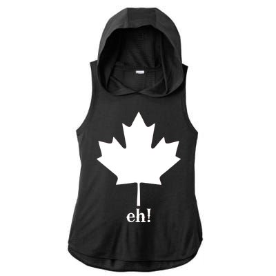 Canada Eh! Ladies PosiCharge Tri-Blend Wicking Draft Hoodie Tank