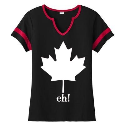 Canada Eh! Ladies Halftime Notch Neck Tee