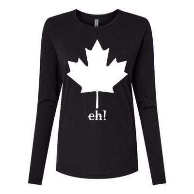 Canada Eh! Womens Cotton Relaxed Long Sleeve T-Shirt