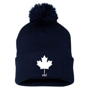 Canada Eh! Pom Pom 12in Knit Beanie