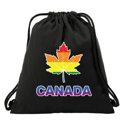Canada Gay Pride Drawstring Bag