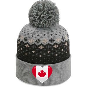 Canada Heart Flag The Baniff Cuffed Pom Beanie