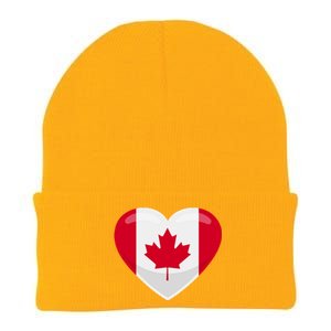 Canada Heart Flag Knit Cap Winter Beanie