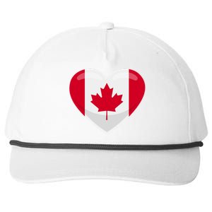 Canada Heart Flag Snapback Five-Panel Rope Hat