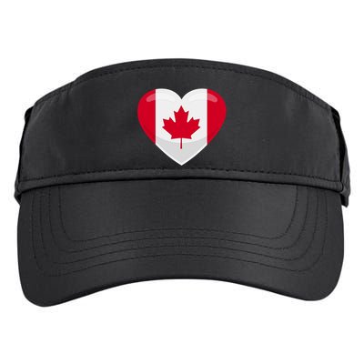Canada Heart Flag Adult Drive Performance Visor