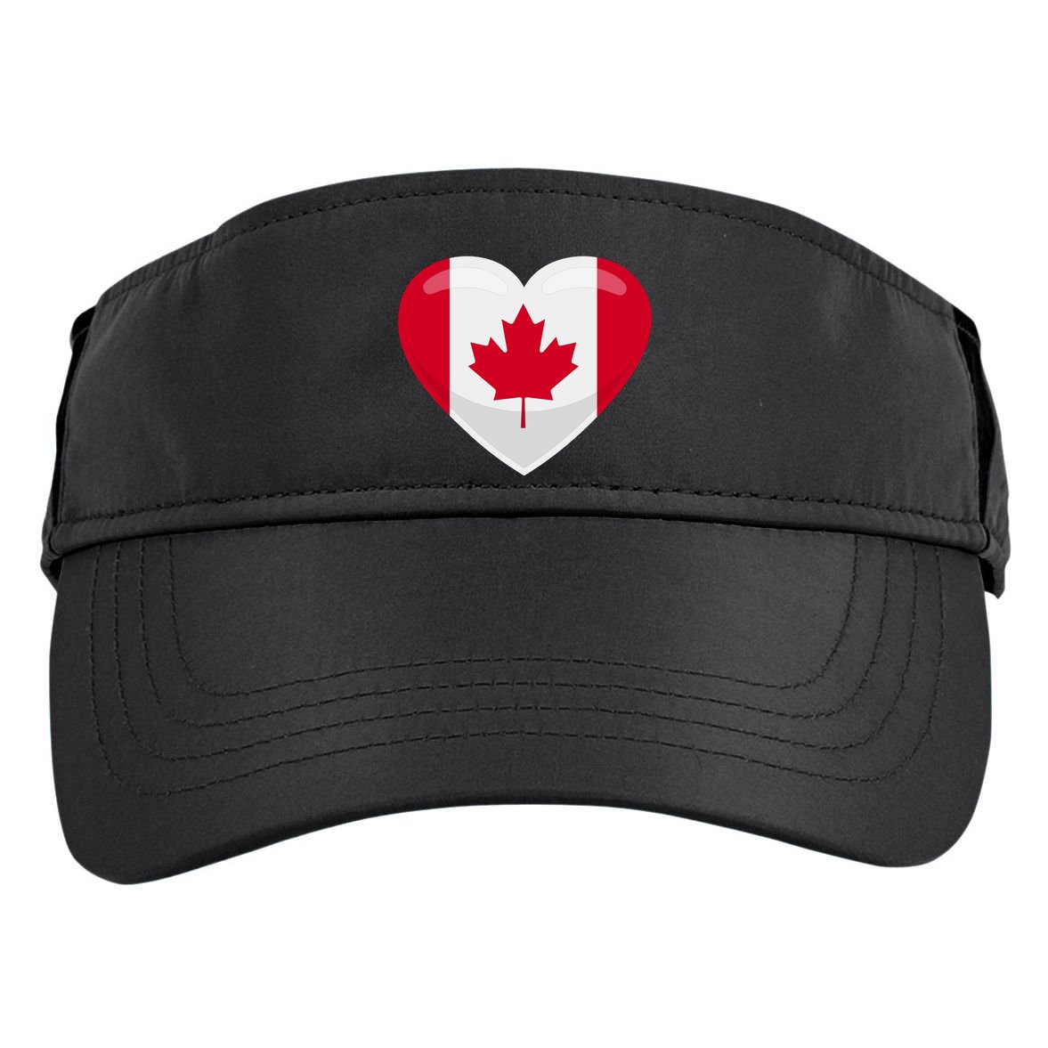 Canada Heart Flag Adult Drive Performance Visor