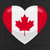 Canada Heart Flag Adult Drive Performance Visor