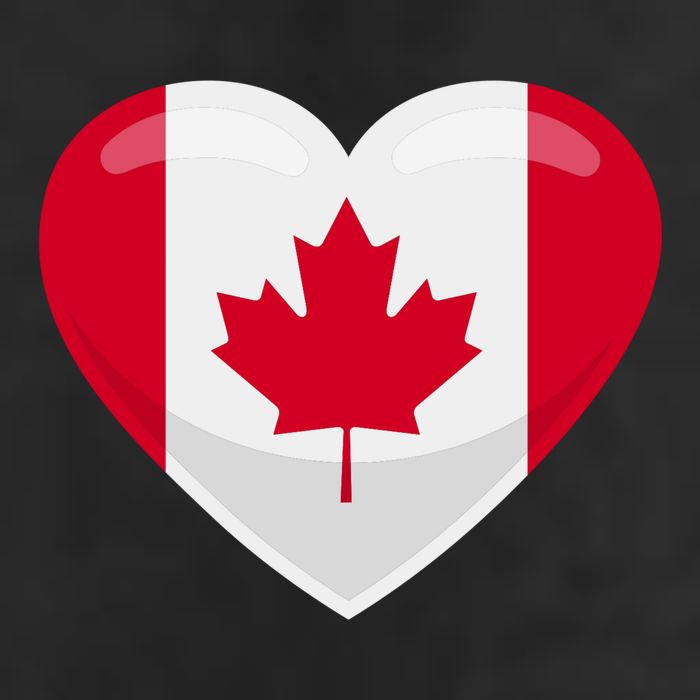 Canada Heart Flag Adult Drive Performance Visor