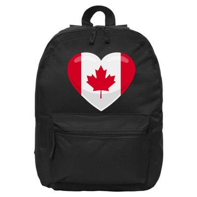 Canada Heart Flag 16 in Basic Backpack