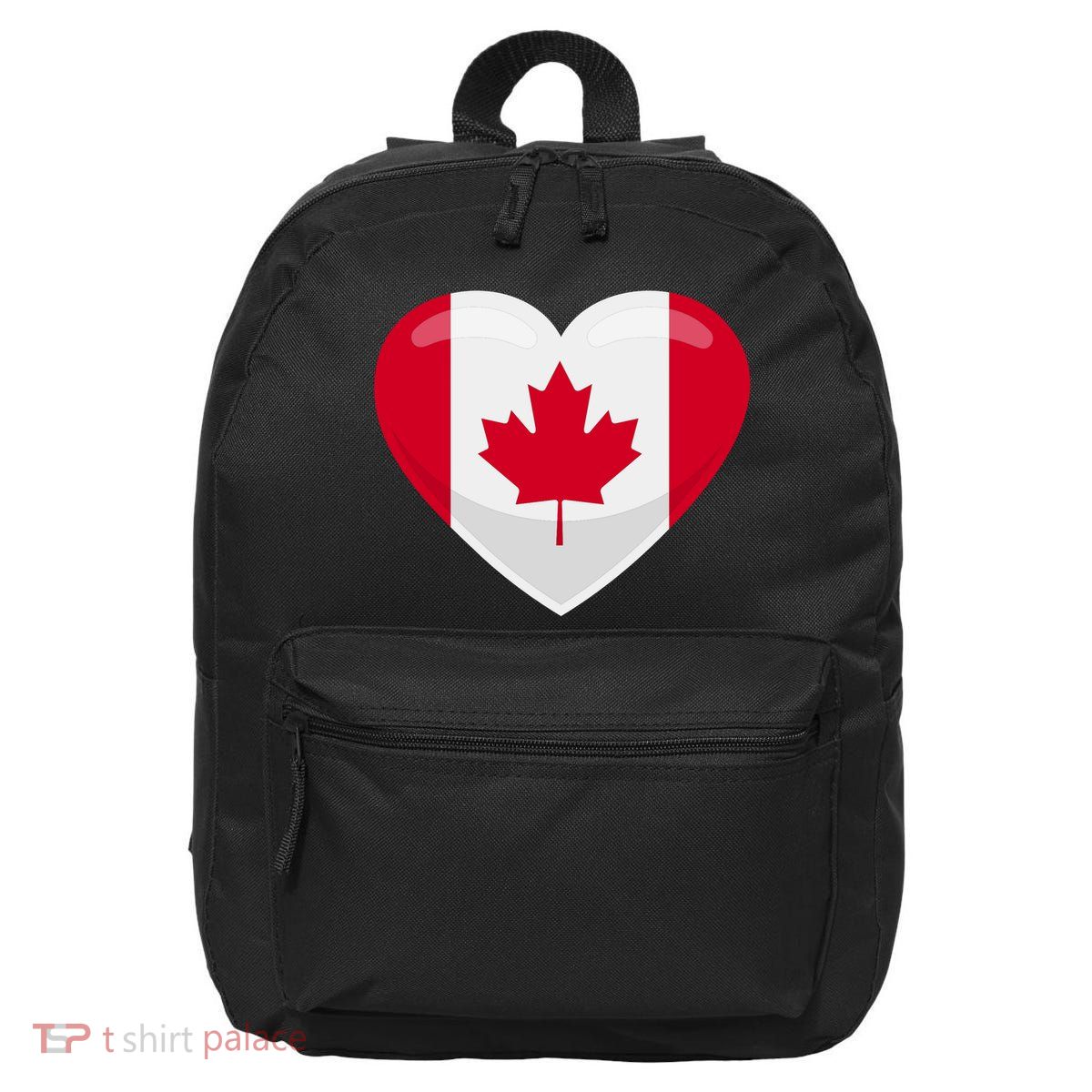 Canada Heart Flag 16 in Basic Backpack