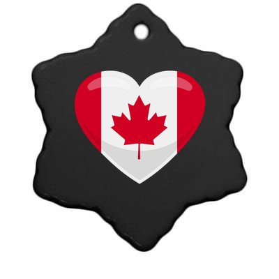 Canada Heart Flag Ceramic Star Ornament