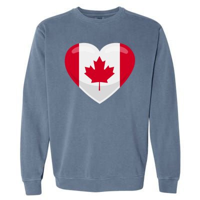 Canada Heart Flag Garment-Dyed Sweatshirt