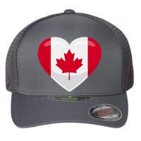 Canada Heart Flag Flexfit Unipanel Trucker Cap