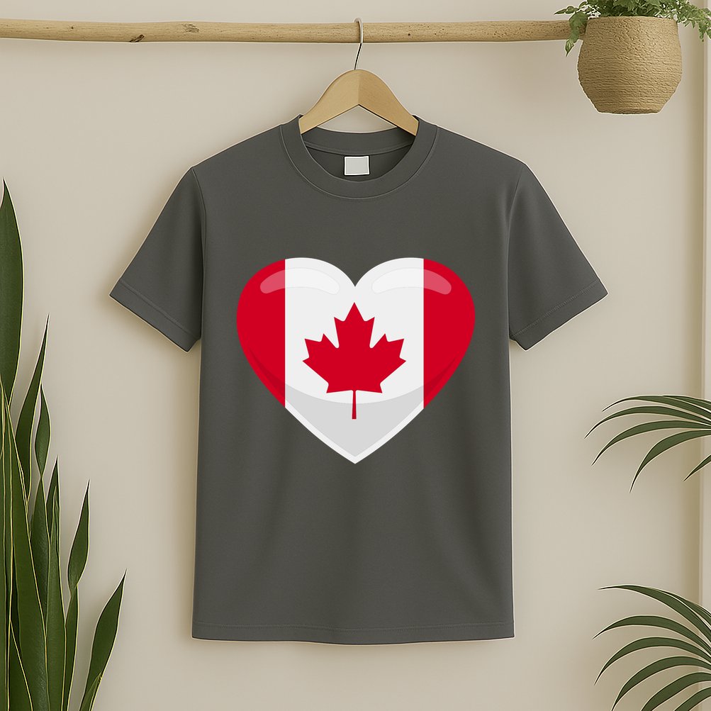 Canada Heart Flag T-Shirt