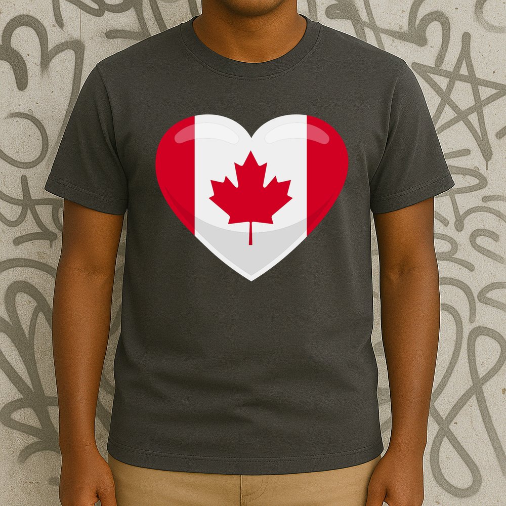 Canada Heart Flag T-Shirt