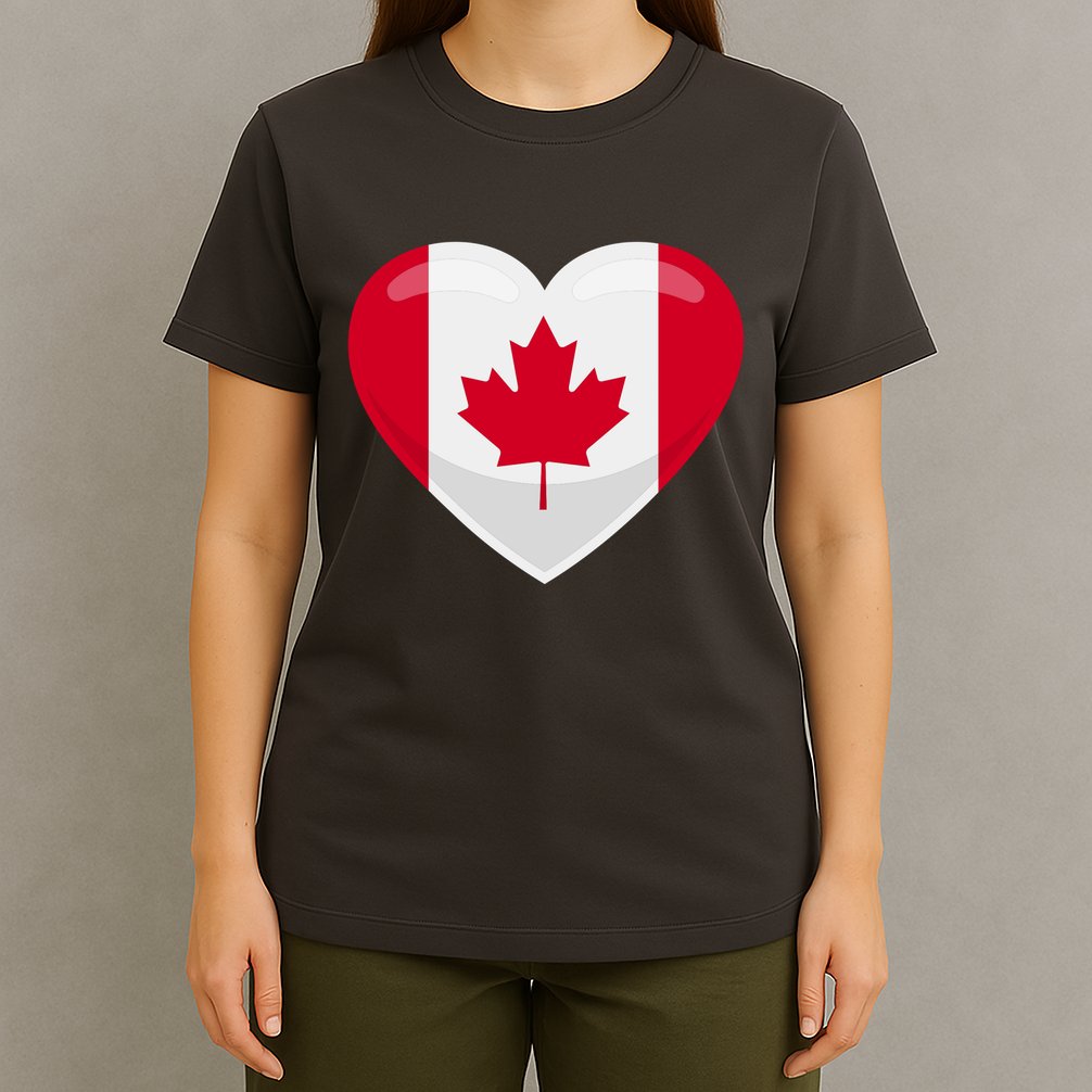 Canada Heart Flag T-Shirt